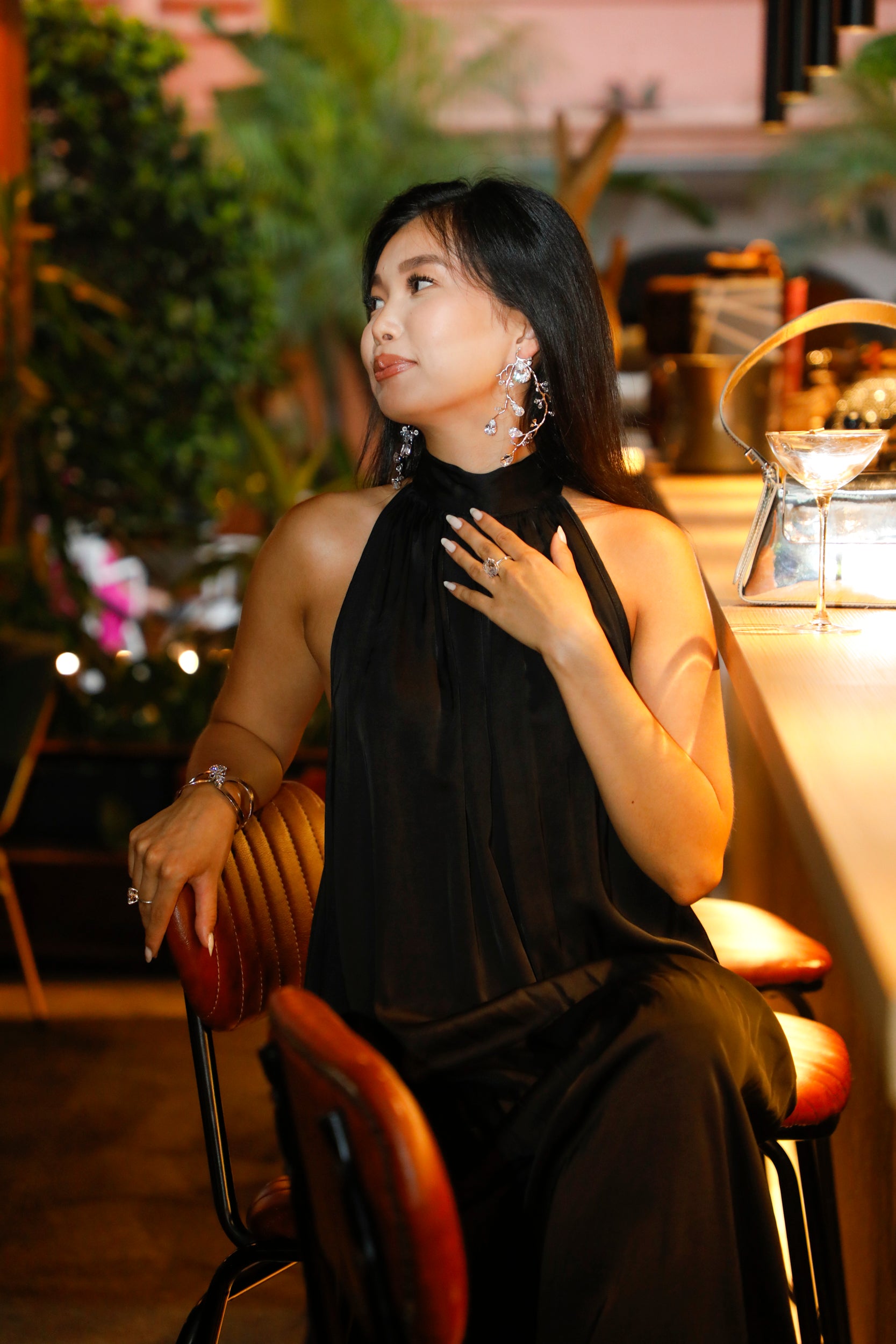 🌿 Orecchino “Rami di Luce” in bronzo con galvanica oro 18 kt