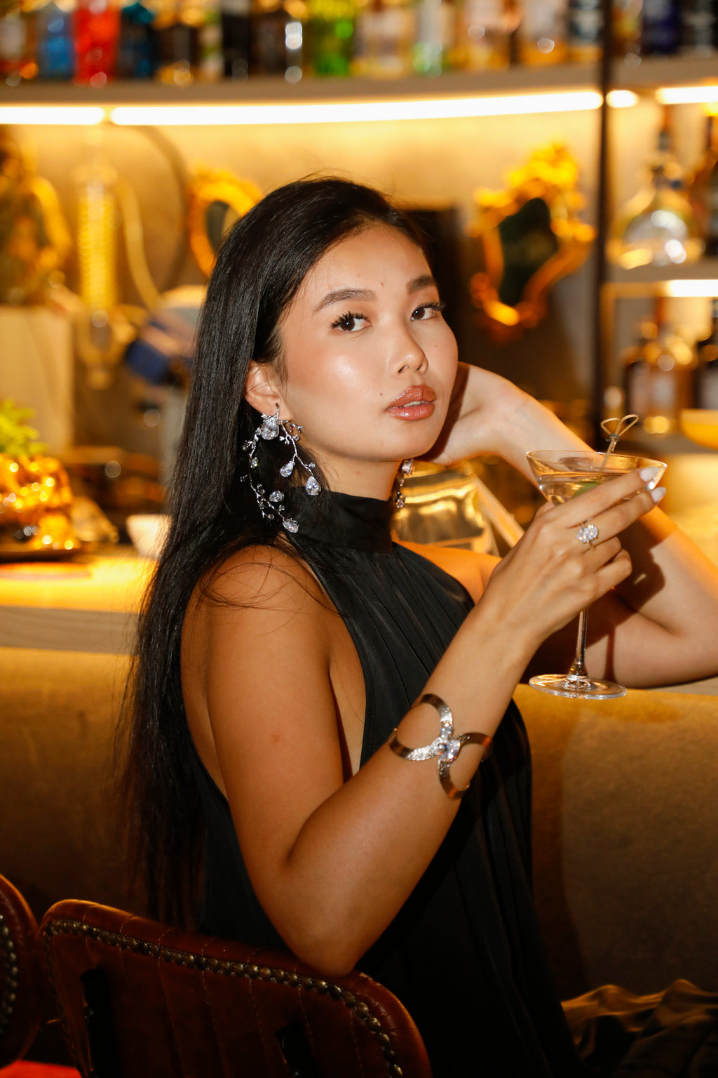 🌿 Orecchino “Rami di Luce” in bronzo con galvanica oro 18 kt