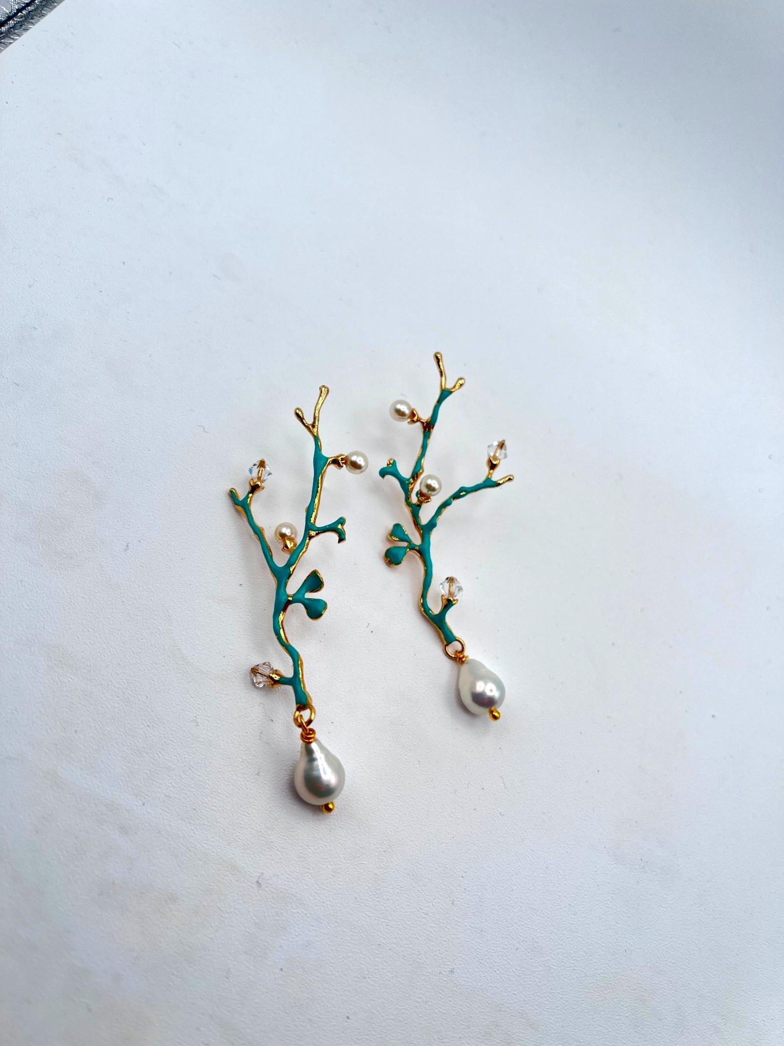 🌿 Orecchino “Ramo di Luce – Mini”