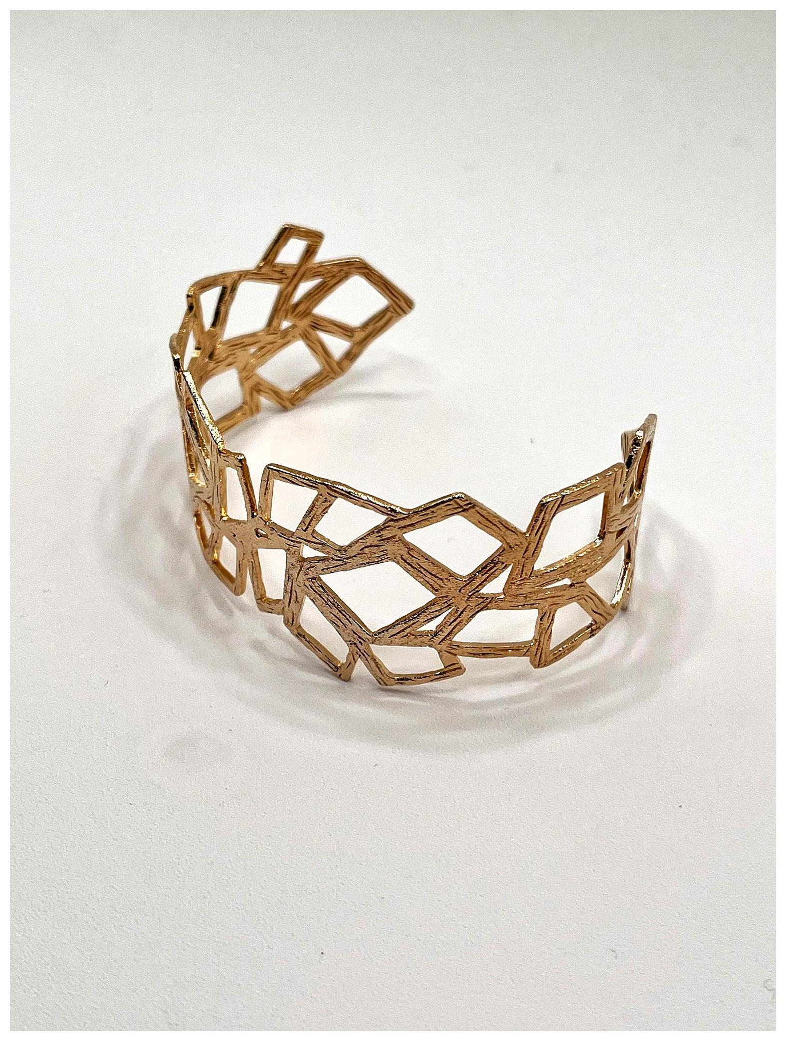 Bracciale Frammenti Preziosi in ottone dorato – Gift Gioielli